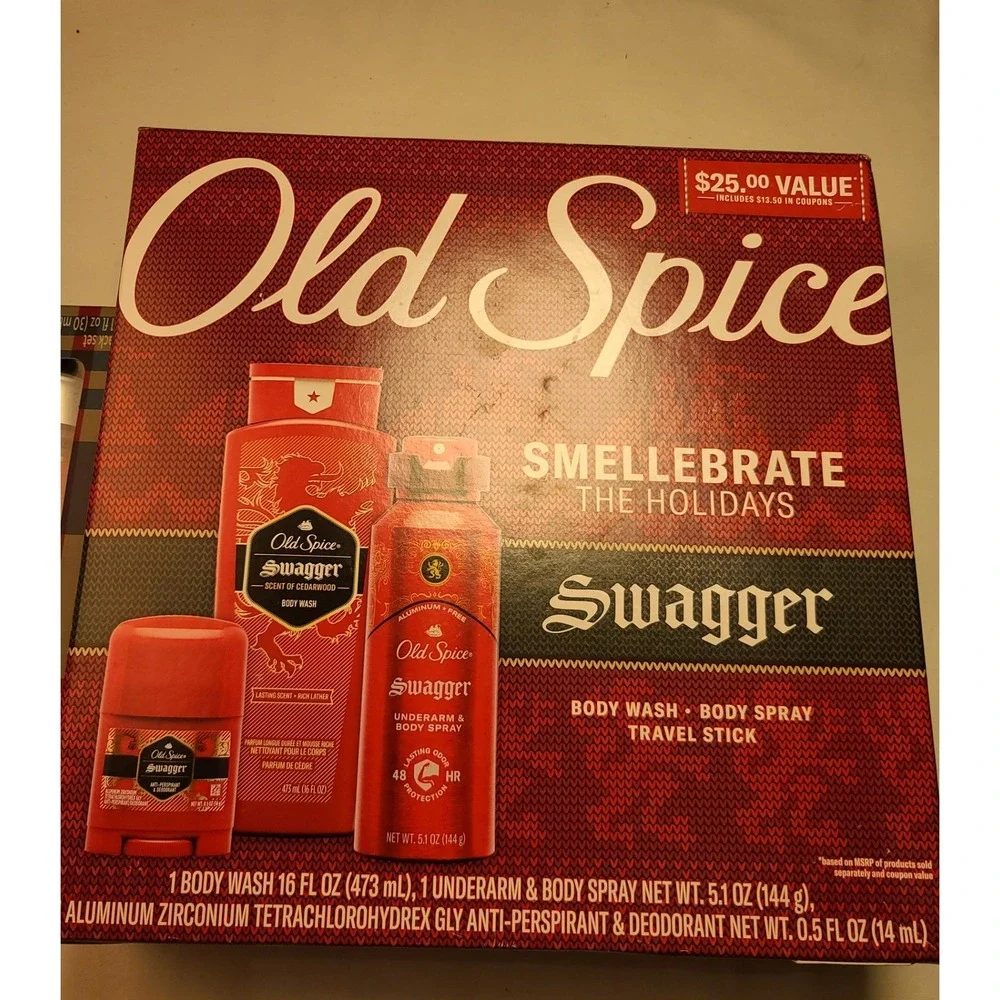 Old Spice Swagger Holiday Gift Set & Bolero Men's Shave Set Cedarwood Eucalyptus